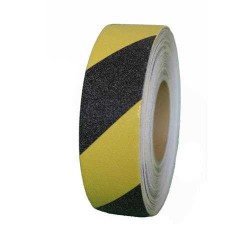 Plaser Kaydırmaz Bant Sarı Siyah 50 mm X 15 m, Kaydırmayan Bant, Plaser Bant, İş Güvenliği Şerit Bant