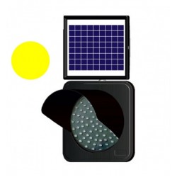 Solar Ledli Flaşör Lamba 300 mm Siperlikli, Trafik İkaz Uyarı Cihazları